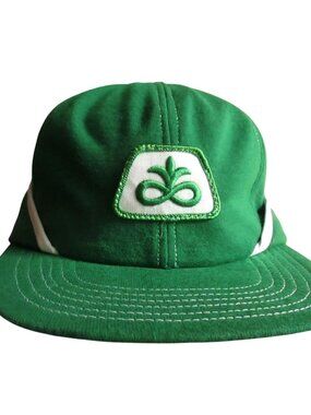 True Vintage Cap PIONEER SEEDS 80s Ear Flap Swingster Hat Patch Farmer